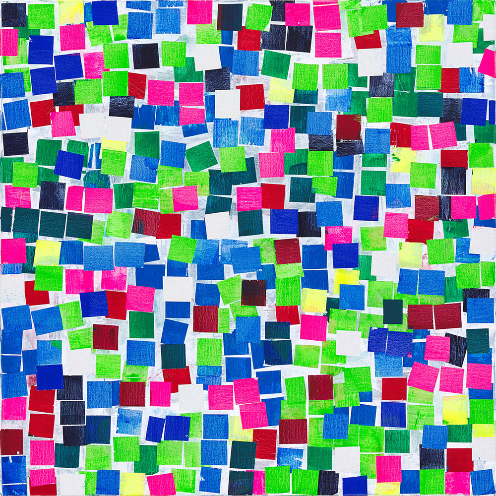 Heimo Zobernig, Ohne Titel, 2019, Acrylic on canvas, 100 x 100 cm, Courtesy Galerie Meyer Kainer, Wien, Photo: Archiv Heimo Zobernig, © Heimo Zobernig / Bildrecht, Wien 2021