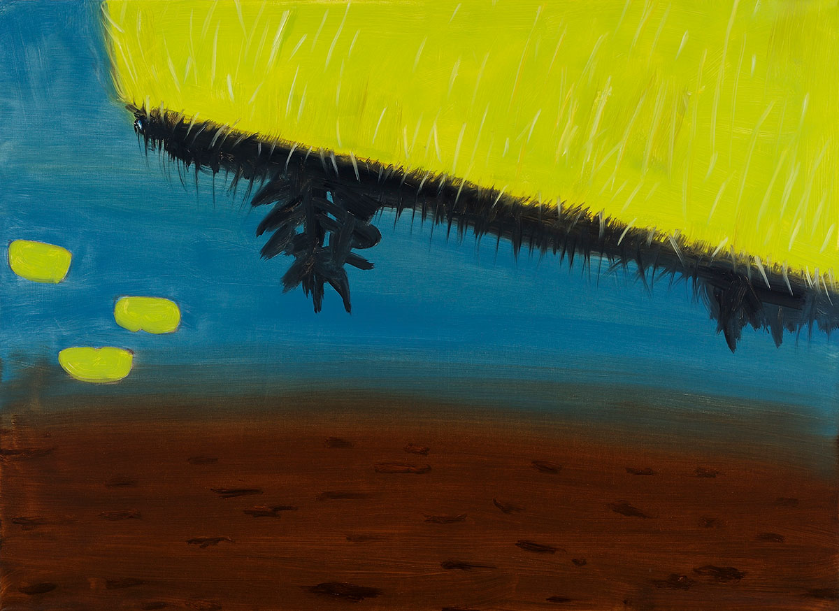 Alex Katz, Reflection with Lilies 2, 2010, Oil on linen, 121,9 x 167,6 cm (48 x 66 in), © Alex Katz / Adagp, Paris, 2021, Courtesy Thaddaeus Ropac London/Paris/Salzburg/Seoul, Photo: Paul Takeuchi