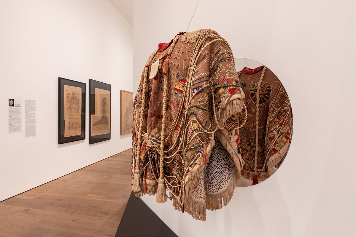Installation view of the exhibition Ecrits d'Art Brut - Wild Expression & Thought, © 2021 Museum Tinguely, Basel; Photo: Matthias Willi