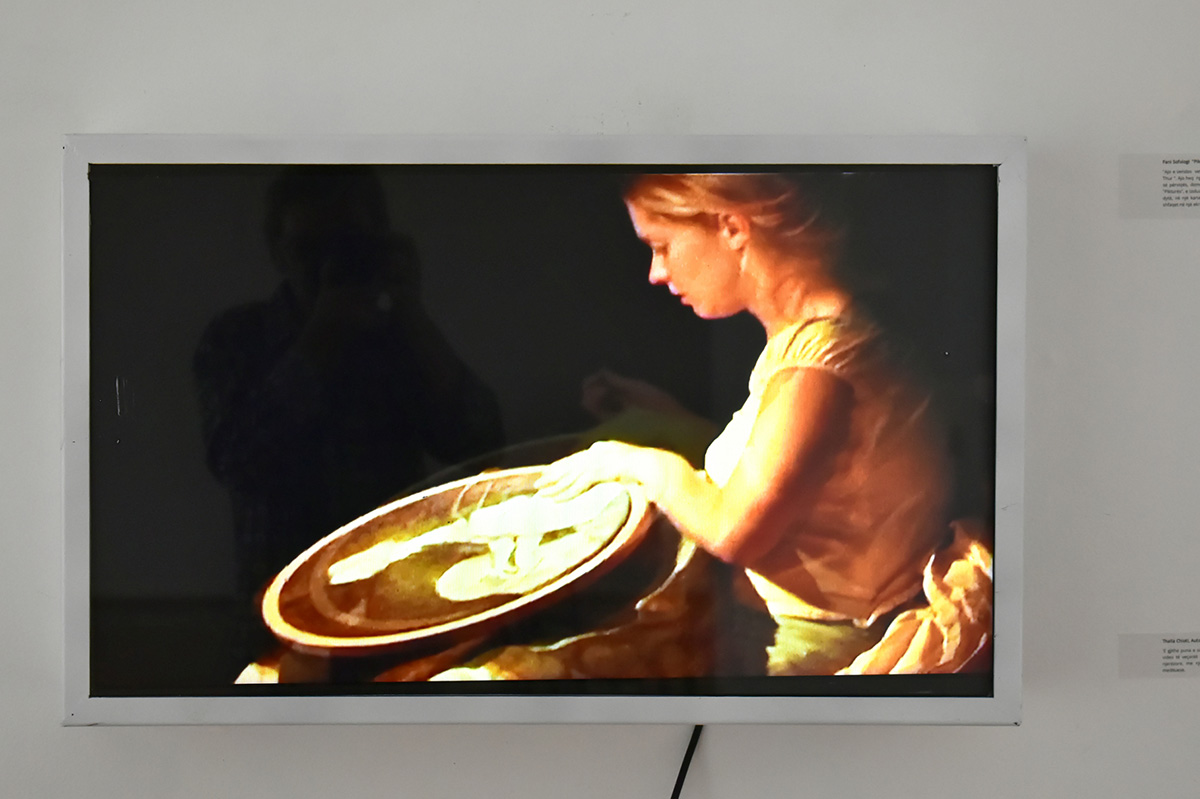ani Sofologi, The Painting, 2001, Video Still from performance, Photo: Dimitris Lempesis, © & Courtesy the artist