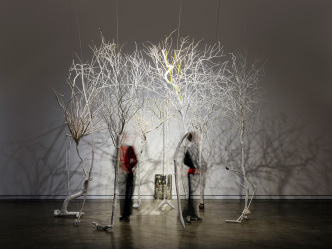 Installation view: Ines Doujak. Geistervölker, Kunsthalle Wien 2021, photo: Markus Wörgötter, Courtesy Kunsthalle Wien