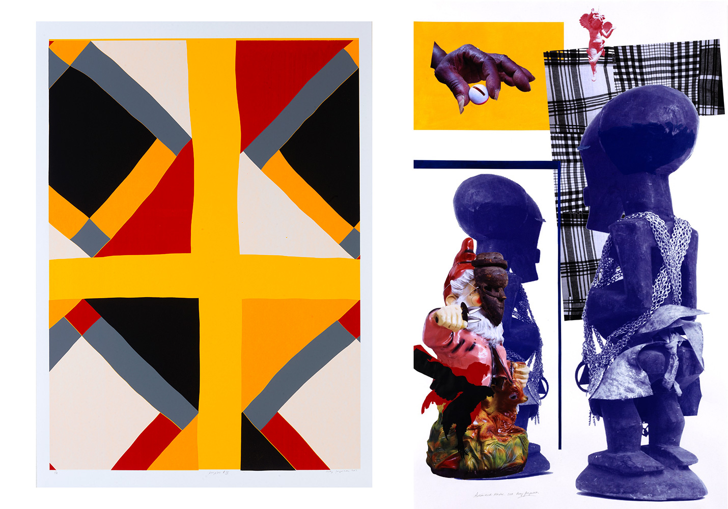 Left: Remy Jungerman, PEEPINA A4, silkscreen (Ltd Ed. of 4), 70 x 100 cm, 2011. Courtesy the artist and Galerie Ron Mandos. Photography Aatjan Renders Right: Remy Jungerman, PEEPINA A4, silkscreen (Ltd Ed. of 4), 70 x 100 cm, 2011. Courtesy the artist and Galerie Ron Mandos. Photography Aatjan Renders