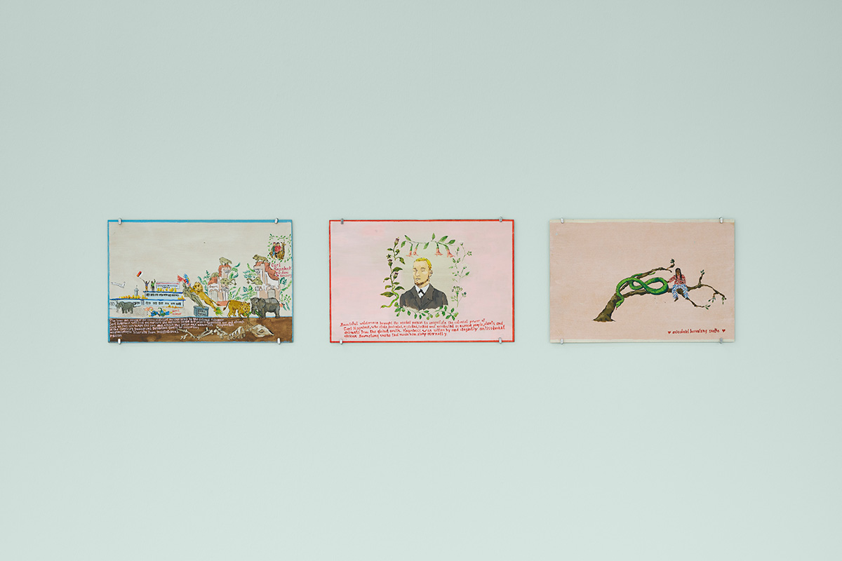 Daniela Ortiz: The Rebellion of the Roots, 2021. Installation view Kölnischer Kunstverein, 2021. Courtesy: the artist. Photo: Mareike Tocha.