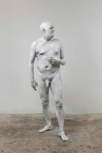 Guido Casaretto, Monty Python, 2021, Graphite and charcoal on poliester cast, 83 x 76 x 226 cm, © Guido Casaretto, Courtesy the artist and Zilberman Gallery