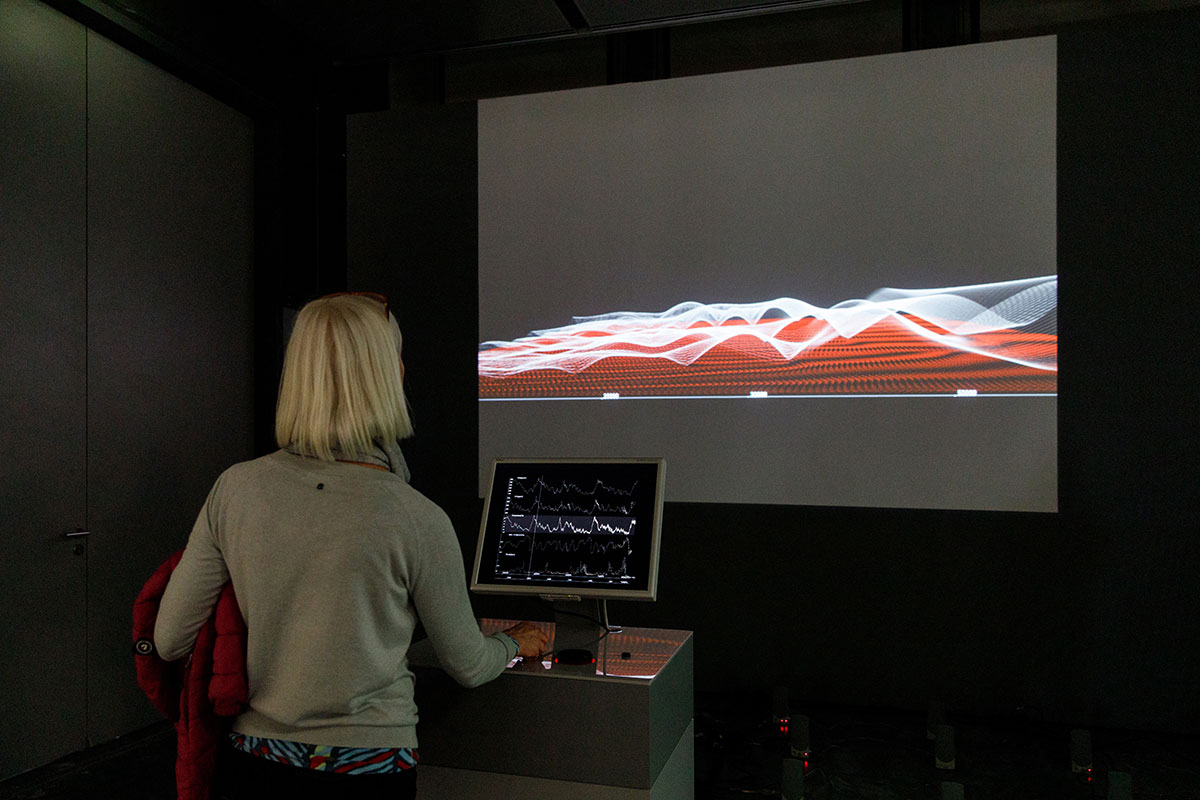 Ramón Guardans, Götz Dipper, Matthias Gommel, Adolf Mathias, Renata Sas, Algorithmic Echolocation, 2003, © ZKM | Center for Art and Media Karlsruhe, Photo: Felix Grünschloss
