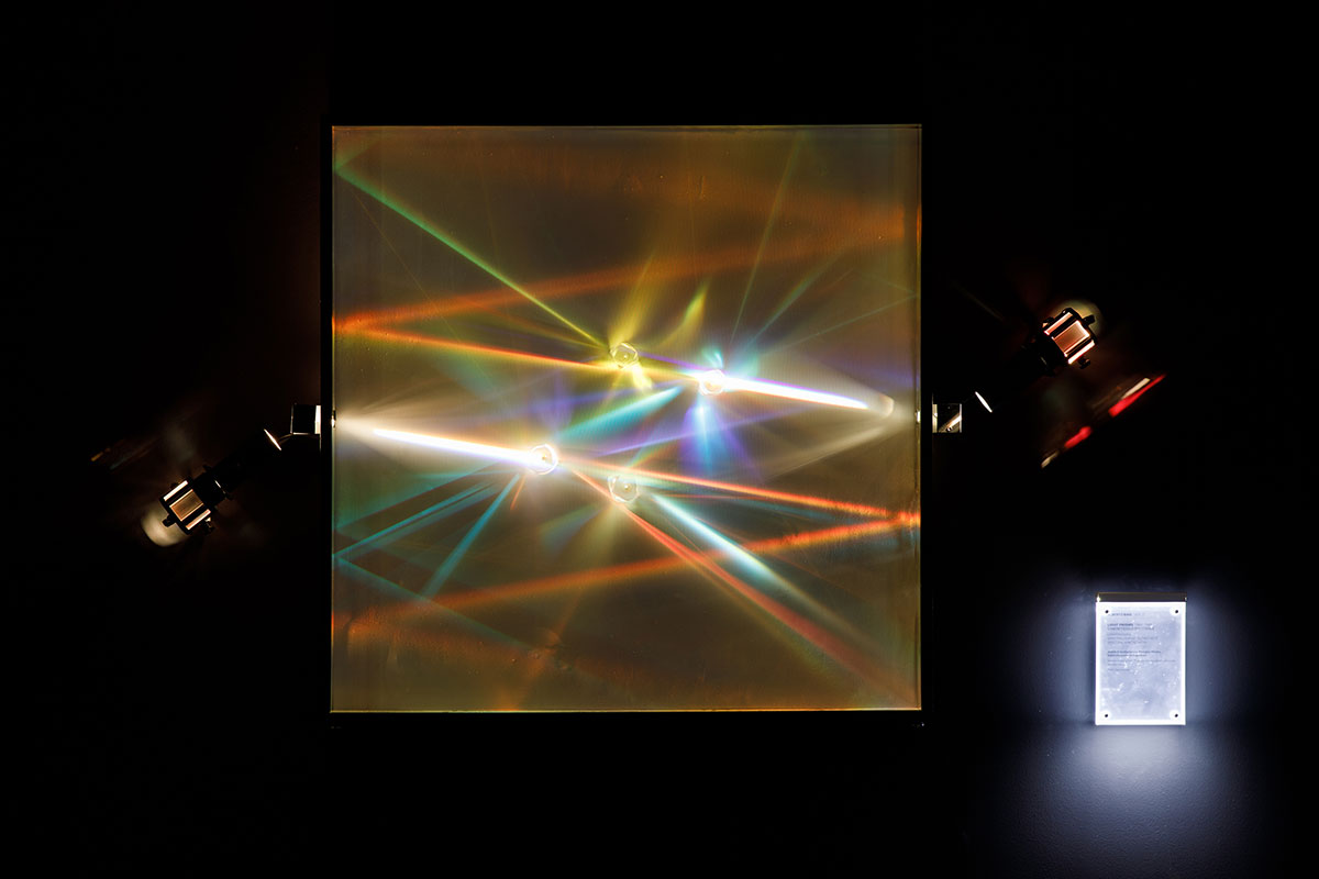 Alberto Biasi, Light Prisms, Cinereticolo spettrale, 1962–1965, © ZKM | Center for Art and Media Karlsruhe, Photo: Felix Grünschloss