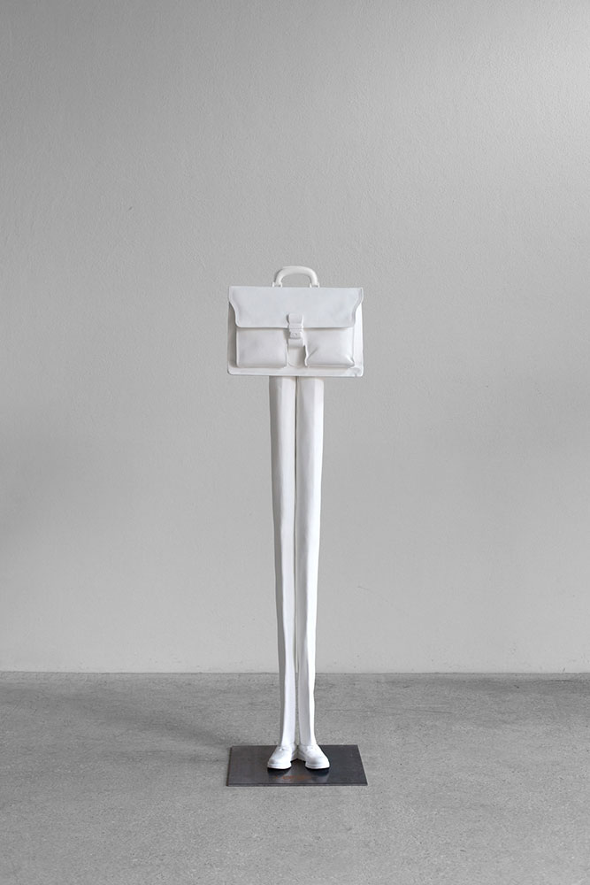 Erwin Wurm, Director, 2019, Bronze, 74.8 x 19.88 x 9.45 inches, 190 x 50.5 x 24 cm, © Erwin Wurm, Courtesy the artist and Lehmann Maupin Gallery
