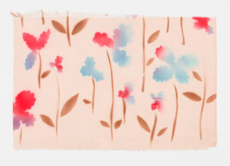 Atelier Zanolli, fabric sample, design 5040, silk, colored, stencil/airbrush technique, 1926–1939, Decorative Arts Collection