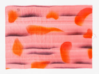 Atelier Zanolli, fabric sample, design 5021 A, silk, colored, stencil/airbrush technique, 1926–1939, Decorative Arts Collection, Photos: U. Romito and I. Suta, Museum für Gestaltung Zürich/ZHdK, Courtesy Museum für Gestaltung Zürich