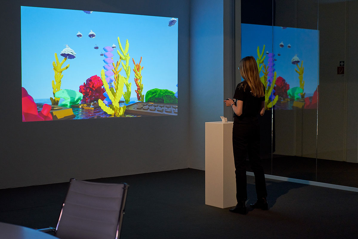 Installation view: WORLDBUILDING: Gaming and Art in the Digital Age, Julia Stoschek Collection, Düsseldorf, 2022, Courtesy Julia Stoschek Collection