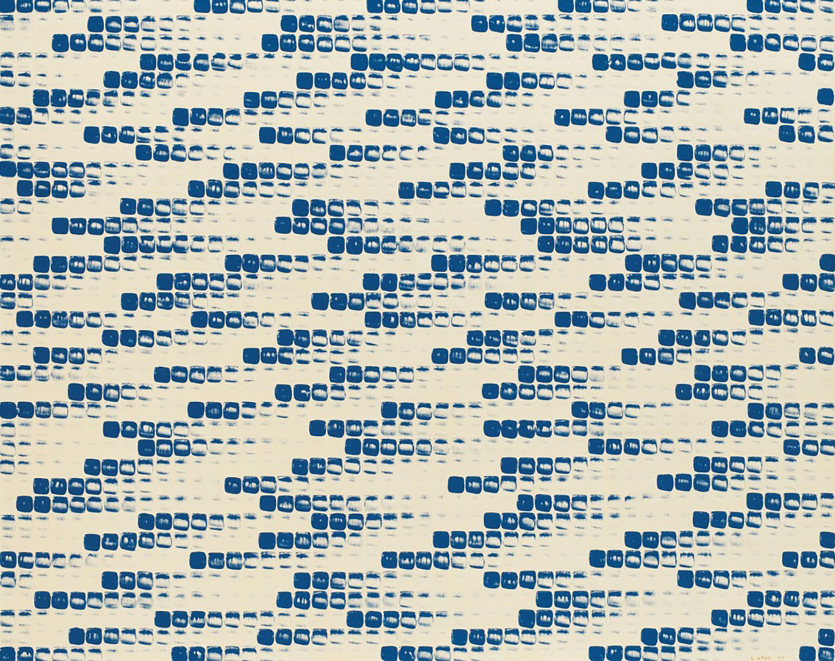 Lee Ufan, From Point, 1977, Japanese pigment and glue on canvas, 182 × 227 cm, The National Museum of Modern Art, Tokyo, © Lee Ufan, Courtesy the artist and The National Art Center Tokyo