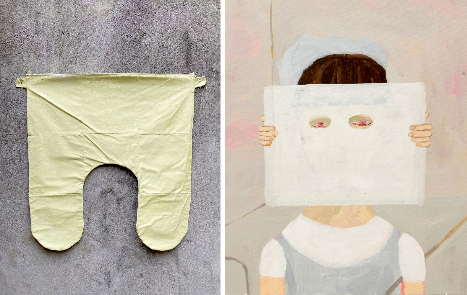 Left: Joana Pereira, Y1, 2022, © Joana Pereira, Courtesy the artist and Malmö Konsthall Right: Marianne Andersson Embäck, Autonoma kamrater II, 2014, © Marianne Andersson Embäck, Courtesy the artist and Malmö Konsthall