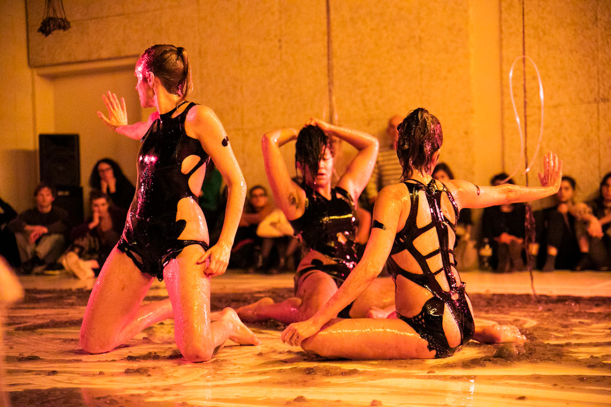 FIEBRE , 2018. Tamara Alegre, Lydia Östberg Diakité, Marie Ursin, Nunu Flashdem. Les Urbaines festival, Lausanne. Photo: Nelly Rodriguez