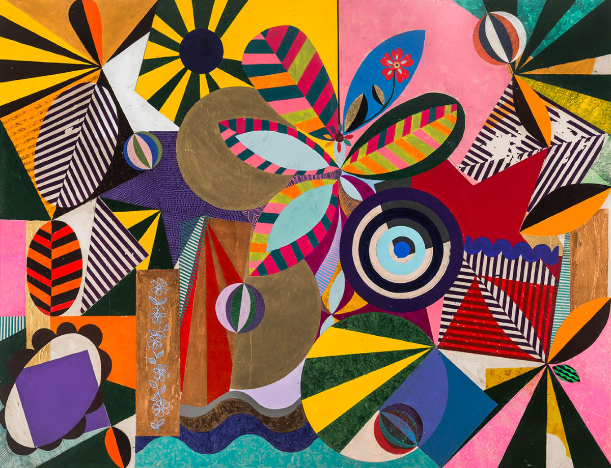 Beatriz Milhazes, Avenida Paulista, 2020, Acrylic and molotow markers on canvas, 190 x 248 cm, Photo Vicente de Mello, Courtesy the artist and Pace Gallery