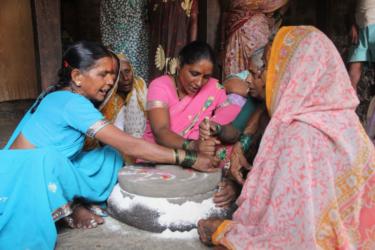 People’s Archive of Rural India, The Grindmill Songs Project, 2020–ongoing, Installation view (detail), © People’s Archive of Rural India