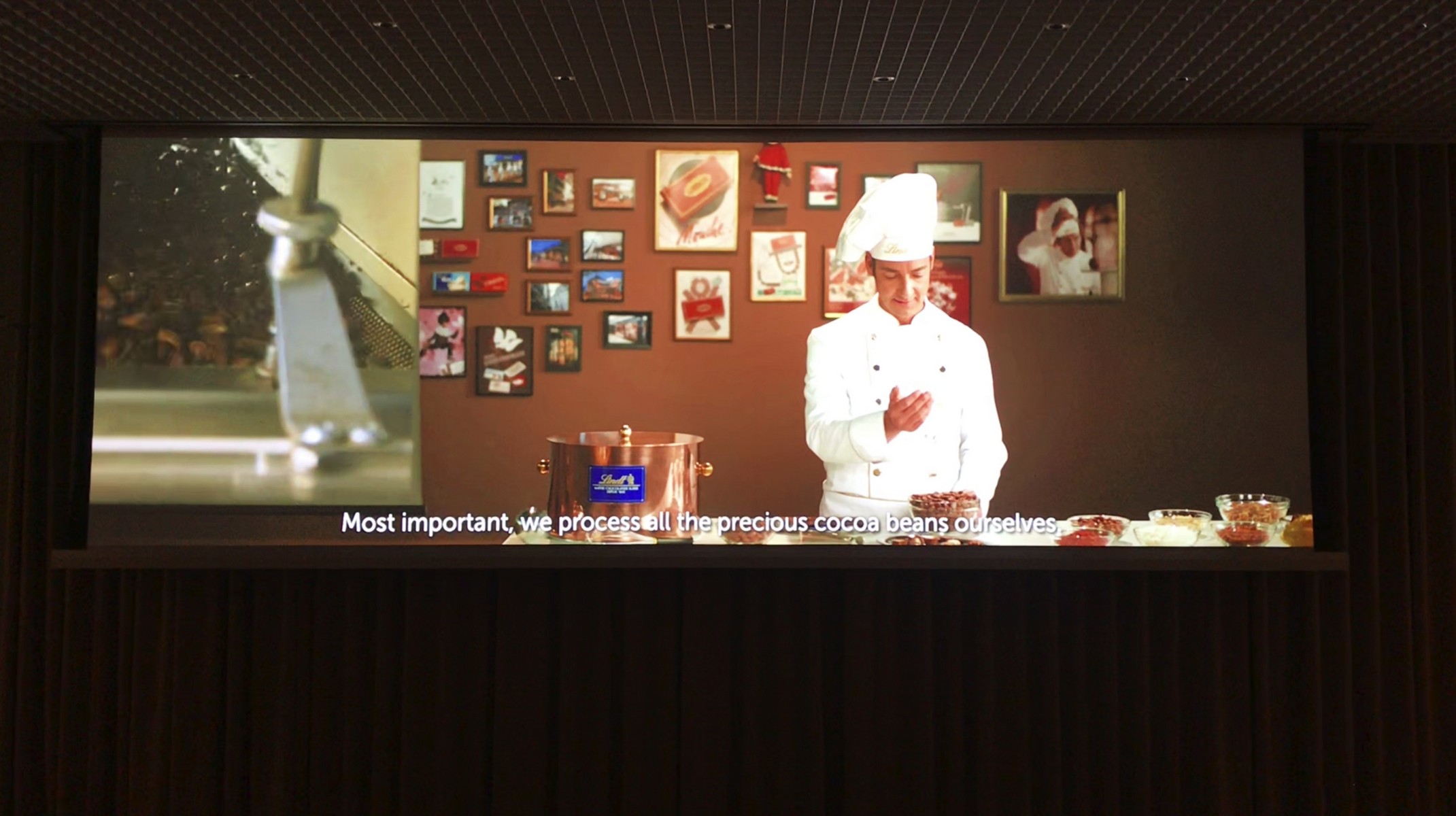 Paula Baeza Pailamilla, Still recorded during a visit to the chocolate museum in Kilchberg, Zurich, 2021, © Paula Baeza Pailamilla, Camera: Paula Baeza Pailamilla, Aldir Polymeris