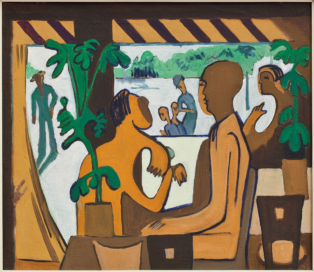 Ernst Ludwig Kirchner, Brown figures in the café, 1928/1929, Museum Ludwig, Cologne, Reproduction: Rheinisches Bildarchiv Köln/Britta Schlier/Thomas Möbus