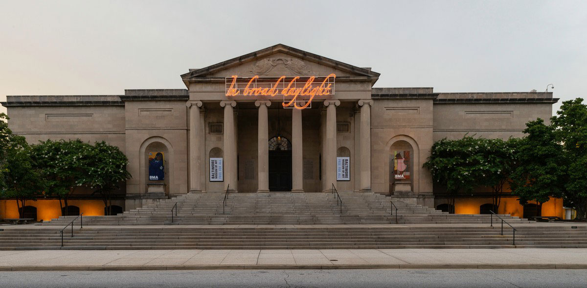 Tavares Strachan, In Broad Daylight, 2018, Neon, 122 × 460 1/2 × 1/2 in. (309.9 × 1169.7 × 1.3 cm), Courtesy of the artist and Marian Goodman Gallery, © Tavares Strachan