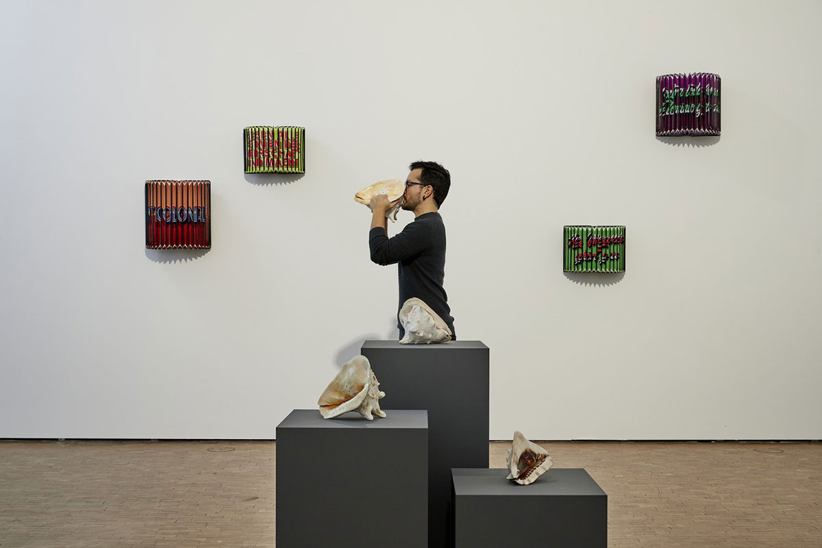 HERE AND NOW: Anti-colonial interventions, Installation View, Museum Ludwig-Cologne, 2022-23, Photo: Rheinisches Bildarchiv Köln/Benita Ruster, Courtesy Museum Ludwig