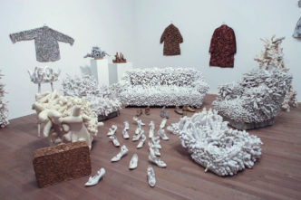 Installation view of the exhibition Yayoi Kusama at Tate Modern, London, 2012. © YAYOI KUSAMA