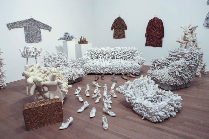 Installation view of the exhibition Yayoi Kusama at Tate Modern, London, 2012. © YAYOI KUSAMA