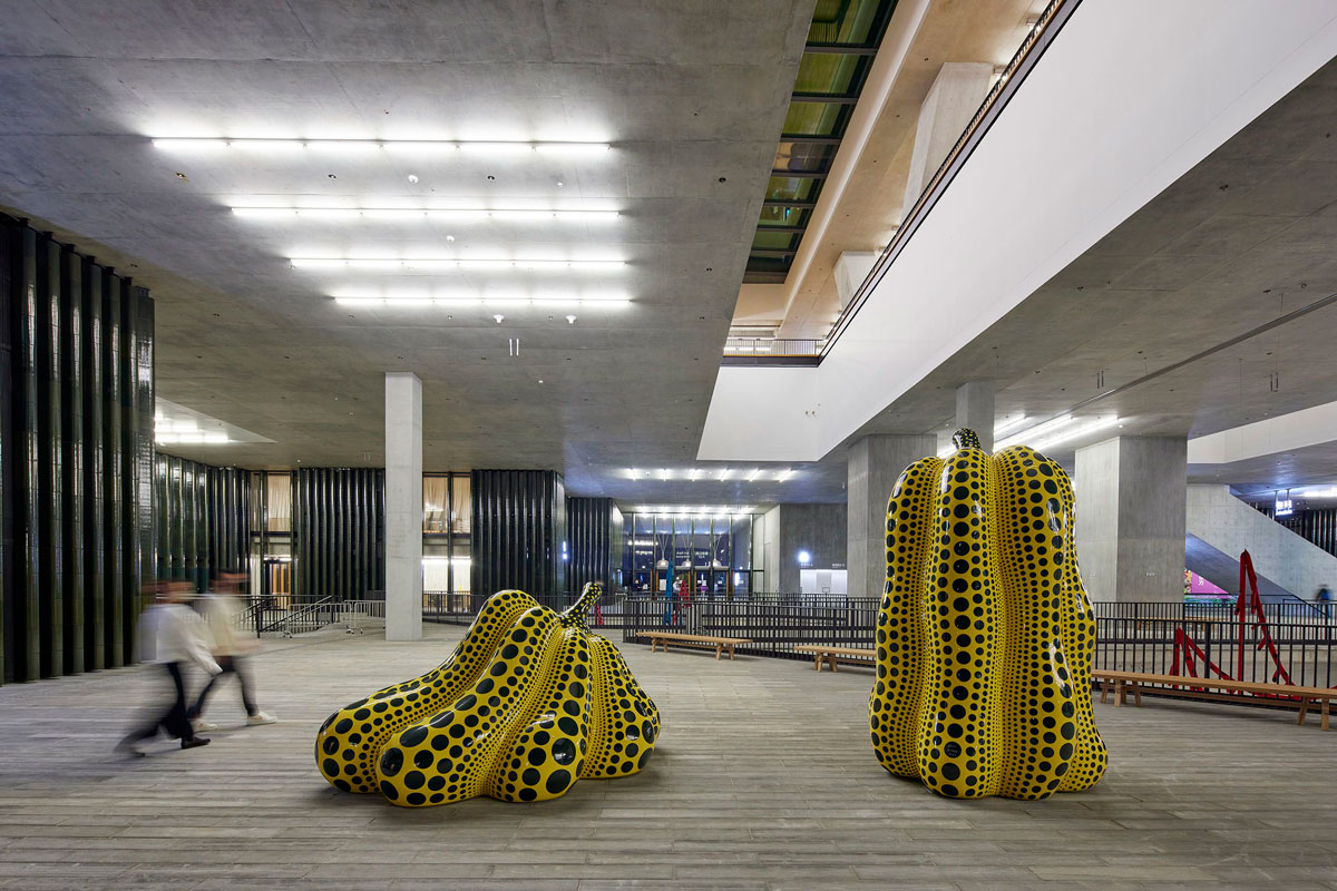 Pumpkin, 2022. Collection of the artist. Courtesy of Ota Fine Arts. © YAYOI KUSAMA. Photo: M+, Hong Kong