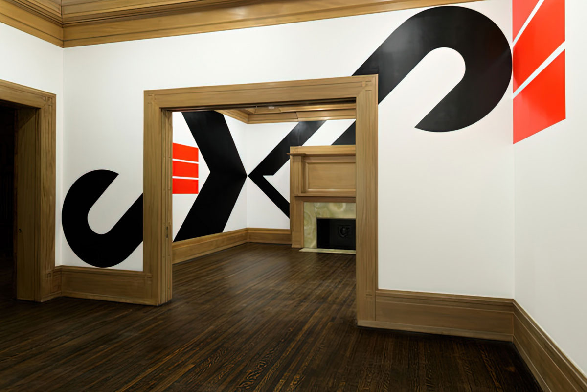 Barbara Stauffacher Solomon, Exits Exist, installation view, The Graham Foundation-Chicago, 2020, Courtesy The Graham Foundation