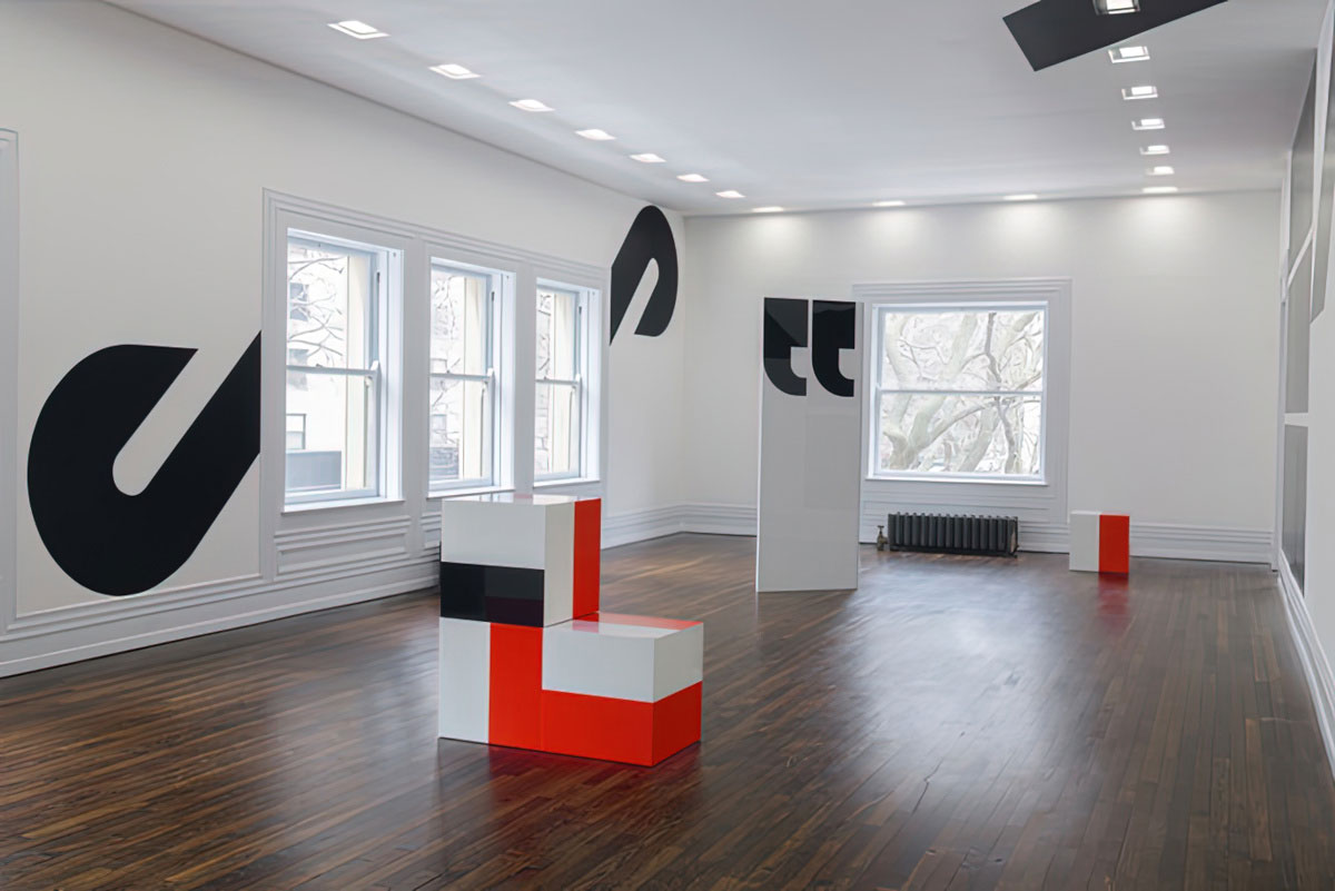 Barbara Stauffacher Solomon, Exits Exist, installation view, The Graham Foundation-Chicago, 2020, Courtesy The Graham Foundation