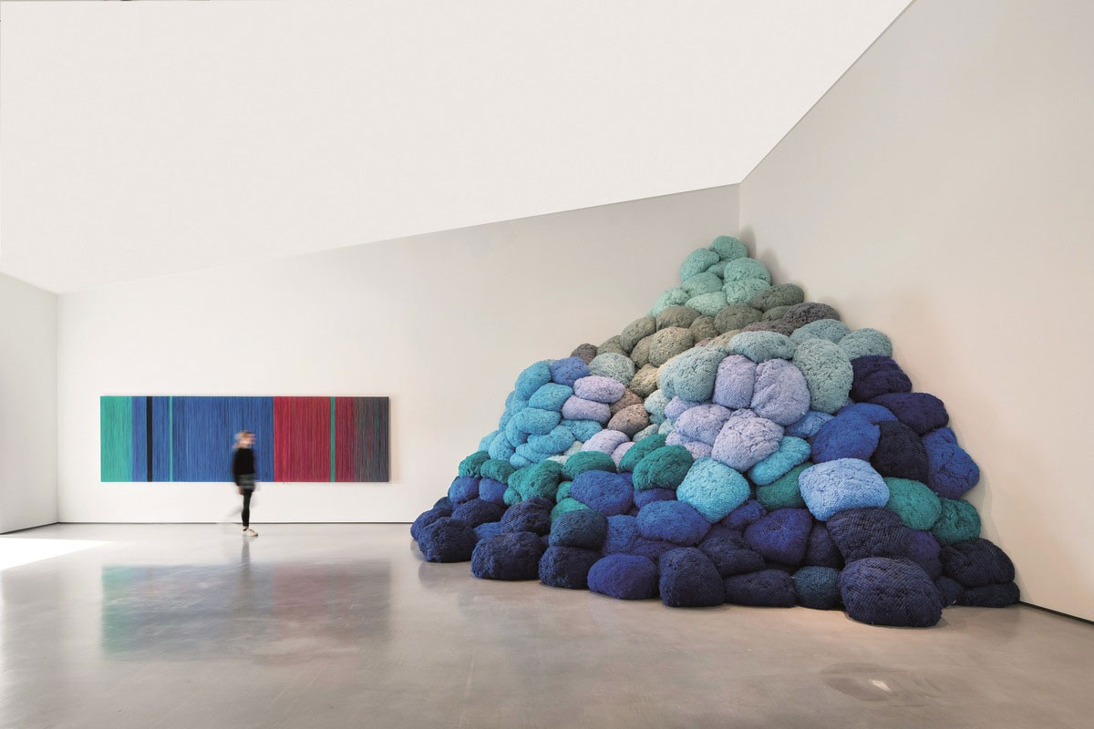 Sheila Hicks, Off Grid, Installation view, The Hepworth Wakefield, 2022, Courtesy The Hepworth Wakefield, Photo: Tom Bird