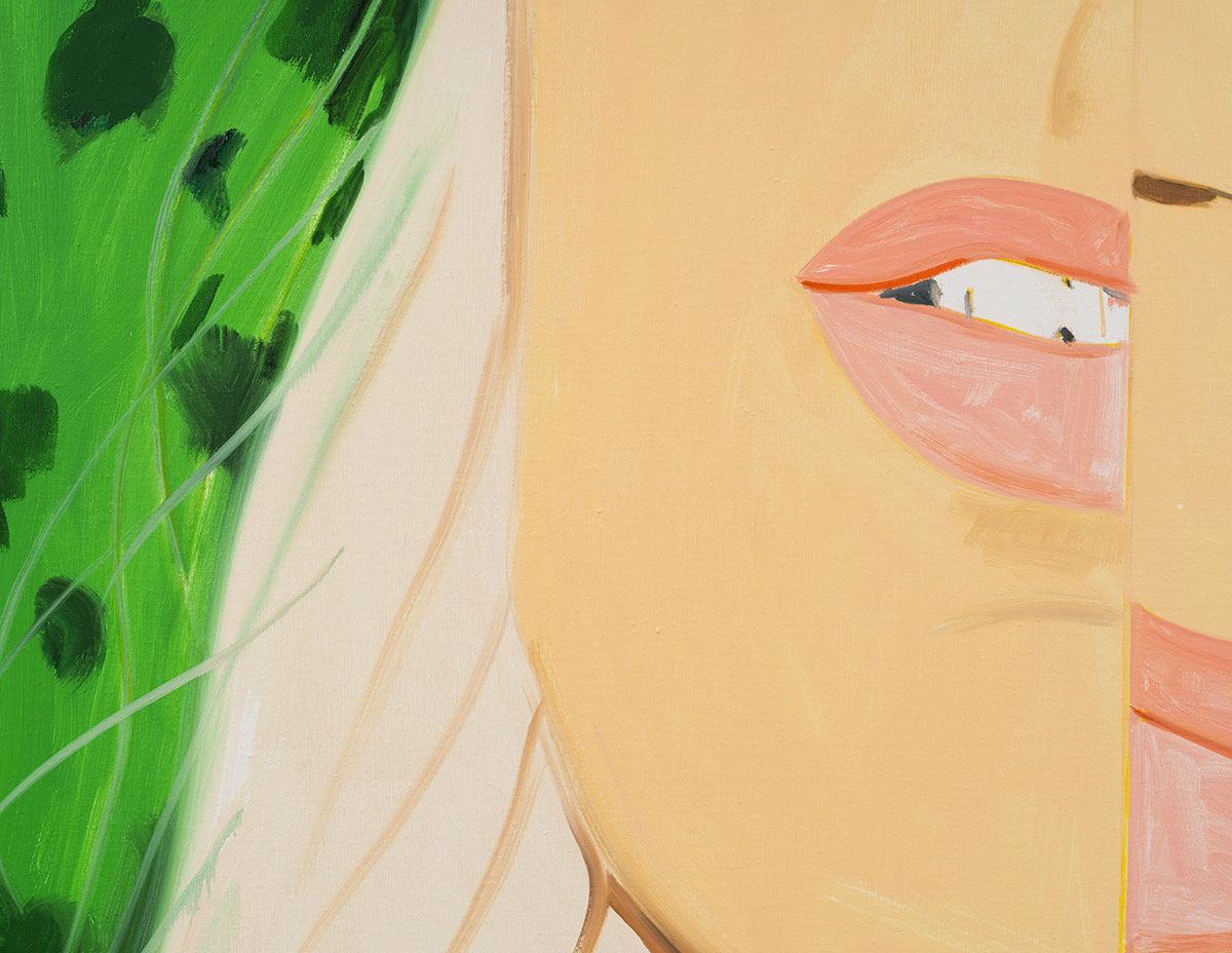 Alex Katz, Sunrise 10 (detail), 2021, Oil on linen, 96 x 72 inches (243.8 x 182.9 cm), © Alex Katz / VAGA at Artists Rights Society (ARS), NY Courtesy of the artist and Gladstone Gallery