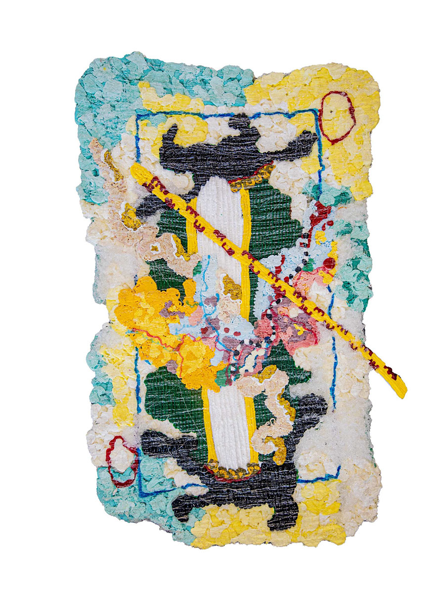 Troy Makaza, The Pleasure of the Precipice part 5, 2023, Silicone infused with pigments, 120 x 80 cm © Troy Makaza, Courtesy the artist and Galerie Poggi