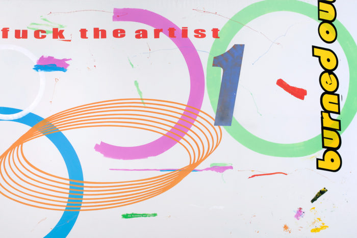 Michel Majerus, running in cycles, 2001, Screen printing ink on PVC, © Michel Majerus Estate, 2023 Collection Mudam Luxembourg Acquisition 2002