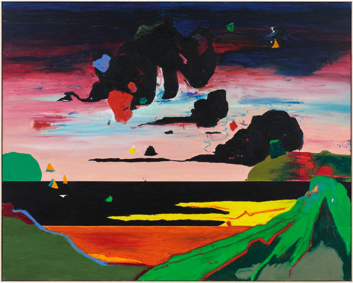 Harold Ancart, Untitled, 2017 Oil stick and pencil on canvas, in artist’s frame, 73 × 91 × 2 ¼ inches (185.4 × 231.1 × 5.7 cm), Whitney Museum of American Art, New York, © Harold Ancart. Photo: JSP Art Photography, Courtesy the artist and Gagosian