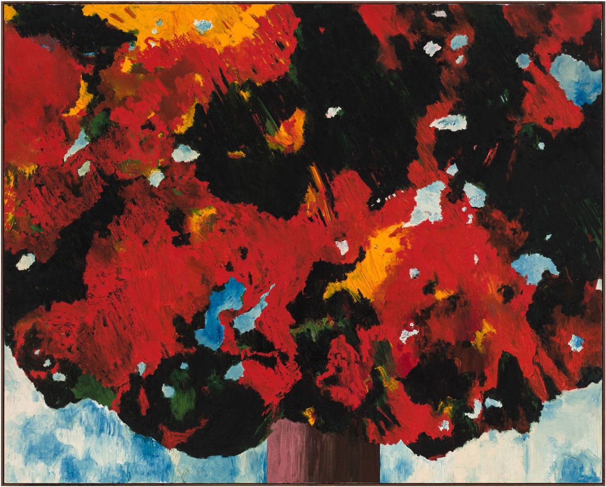 Harold Ancart, Untitled, 2020 Oil stick and pencil on canvas, in artist’s frame, 81 × 101 × 2 ¼ inches (205.7 × 256.5 × 5.7 cm), Albertina, Vienna, © Harold Ancart. Photo: JSP Art Photography, Courtesy the artist and Gagosian