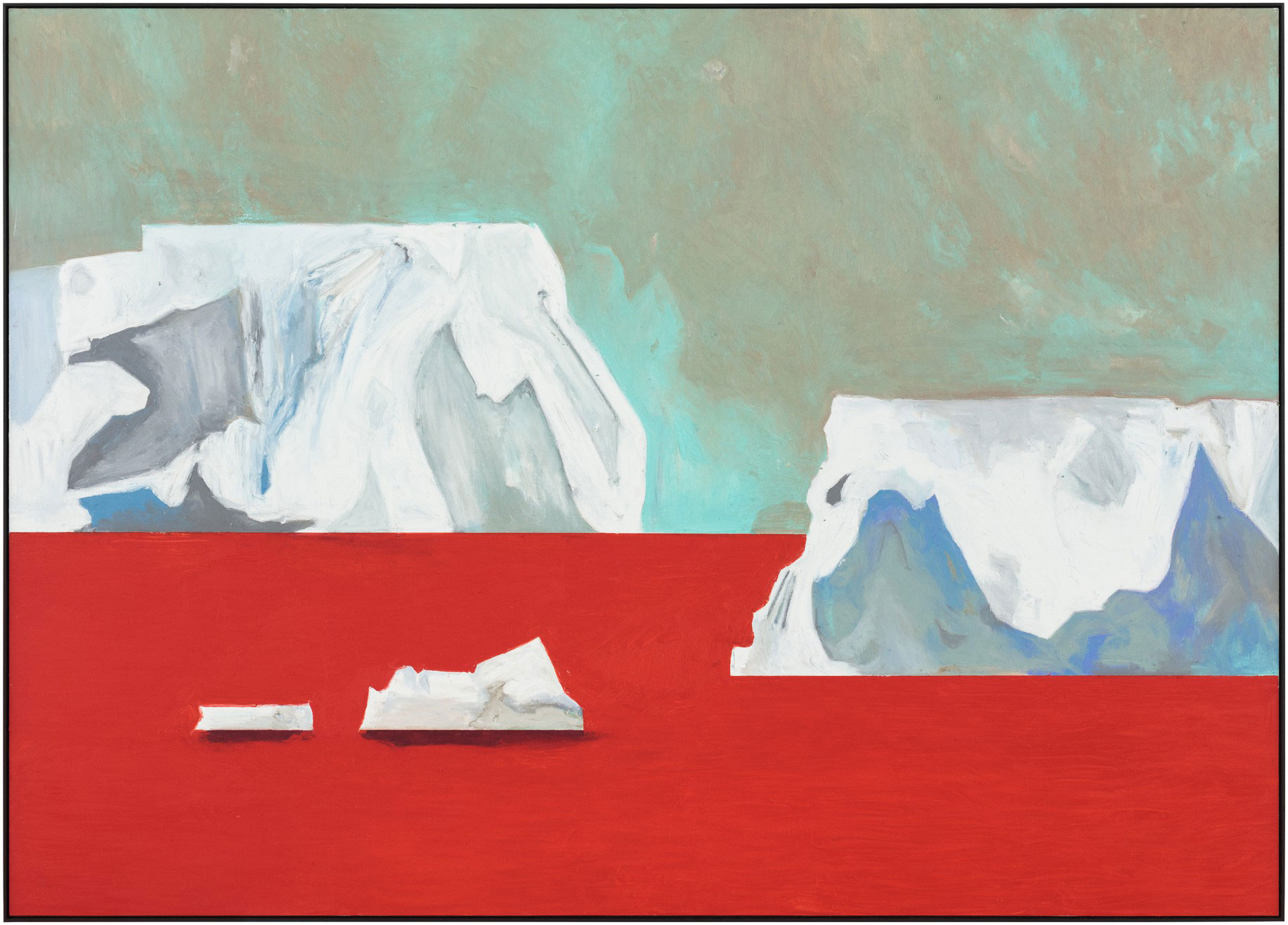 Harold Ancart, Untitled, 2018 Oil stick and pencil on canvas, in artist’s frame, 81 × 113 × 2 ¼ inches (205.7 × 287 × 5.7 cm), Los Angeles County Museum of Art, © Harold Ancart. Photo: JSP Art Photography, Courtesy the artist and Gagosian