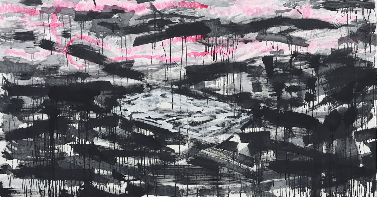 Cong, A Tender Person, 2022, Oil on canvas, 100 x 190 cm, © Cong, Courtesy the artist and Antenna Space Gallery