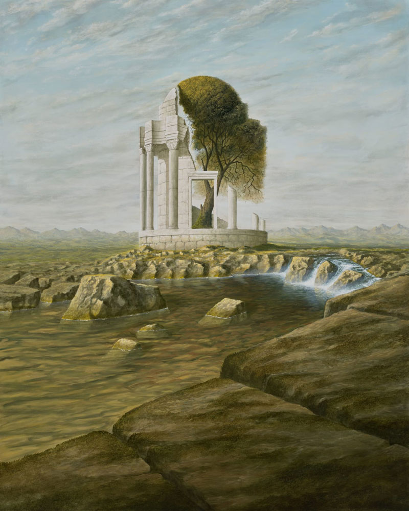 Sholto Blissett, Arboreal, 2023, Oil on canvas on wood, 200 x 160 cm (79 x 63 in), © Sholto Blissett, courtesy the artist and Peres Projects