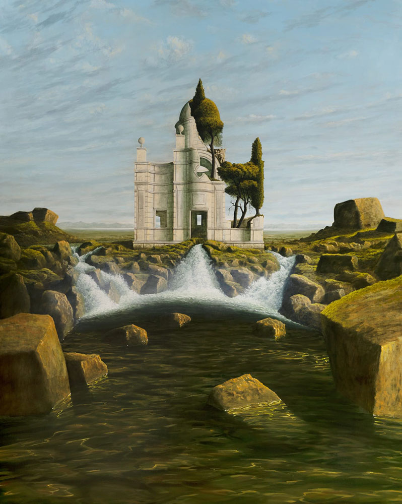 Sholto Blissett, Arboreal III, 2023, Oil on canvas on wood, 200 x 160 cm (79 x 63 in), © Sholto Blissett, courtesy the artist and Peres Projects