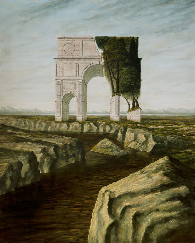 Sholto Blissett, Arboreal IV, 2023, Oil on canvas on wood, 200 x 160 cm (79 x 63 in), © Sholto Blissett, courtesy the artist and Peres Projects