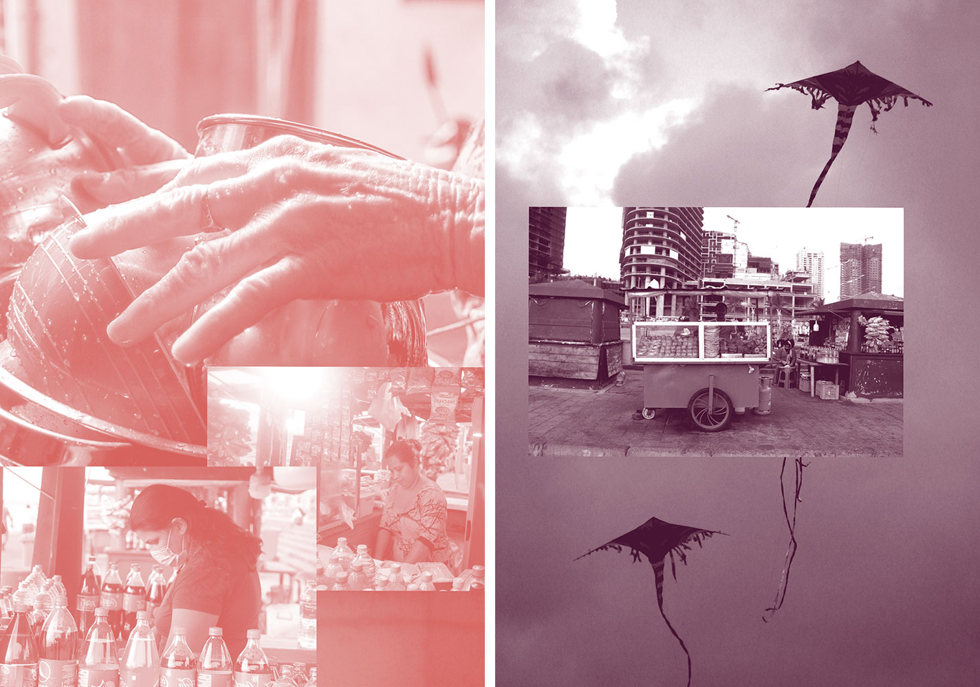 Left & Right: Vicky Shahjehan, My Hands Are My Husband, kal RITUALS, 2022