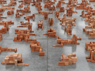 Antony Gormley, Resting Place, 2023, Terracotta, 244 figures, dimensions variable, © Antony Gormley, Courtesy the artis and White Cube Gallery