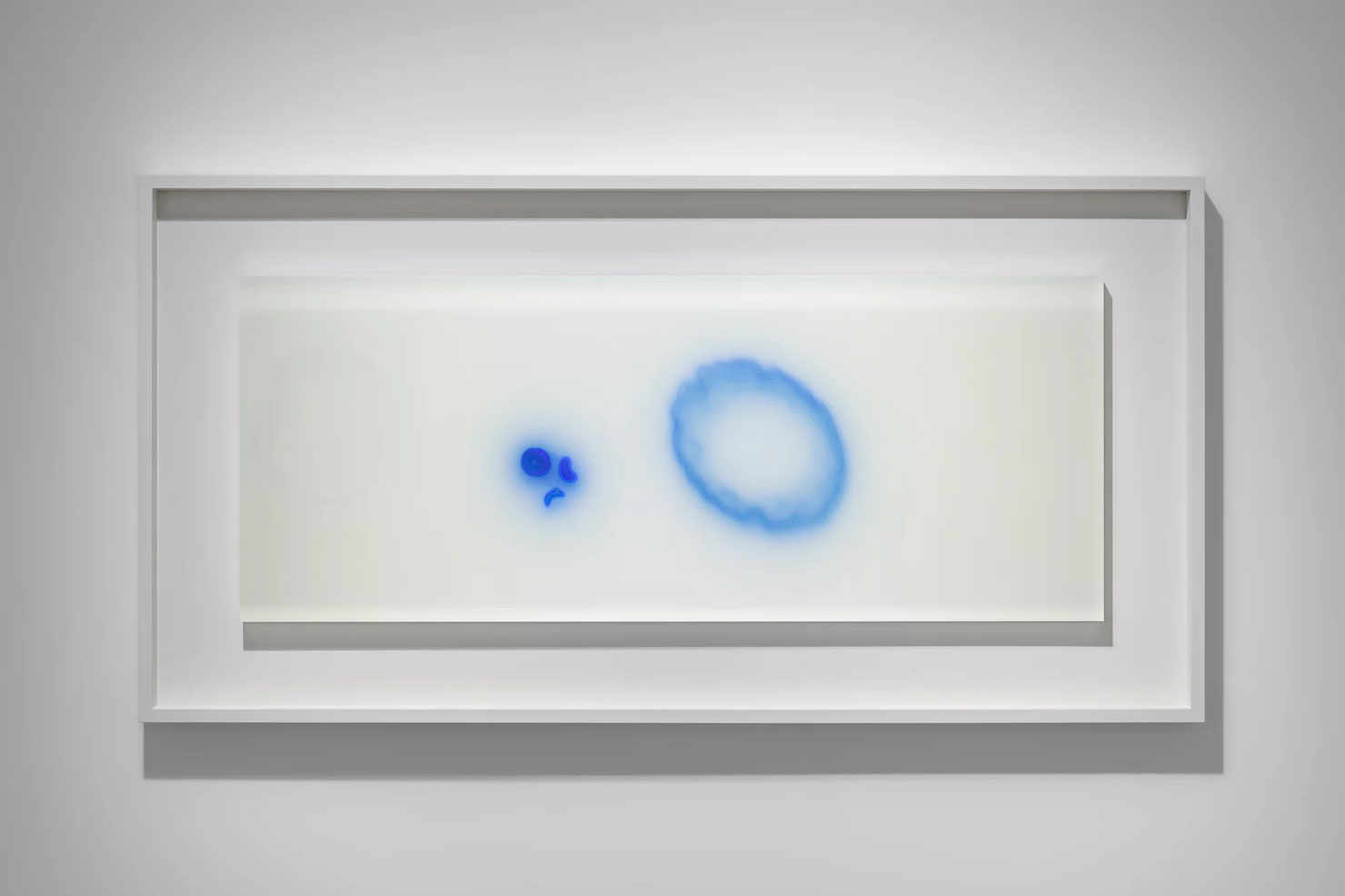Kohei Nawa, Blue Seed#3, 2022, mixed media (acrylic plate, pigment, paint on wooden frame), 64.6 cm × 130 cm × 4.1 cm (25-7/16" × 51-3/16" × 1-5/8") , © Kohei Nawa, Courtesy the artist and Pace Gallery