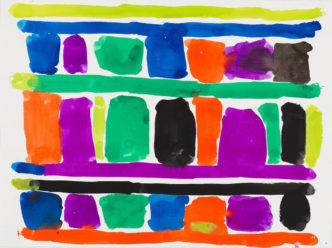 Stanley Whitney, Untitled, 2019 Gouache on paper, 22 × 30 inches (55.9 × 76.2 cm), © Stanley Whitney. Photo: Rob McKeever, Courtesy the artist and Gagosian