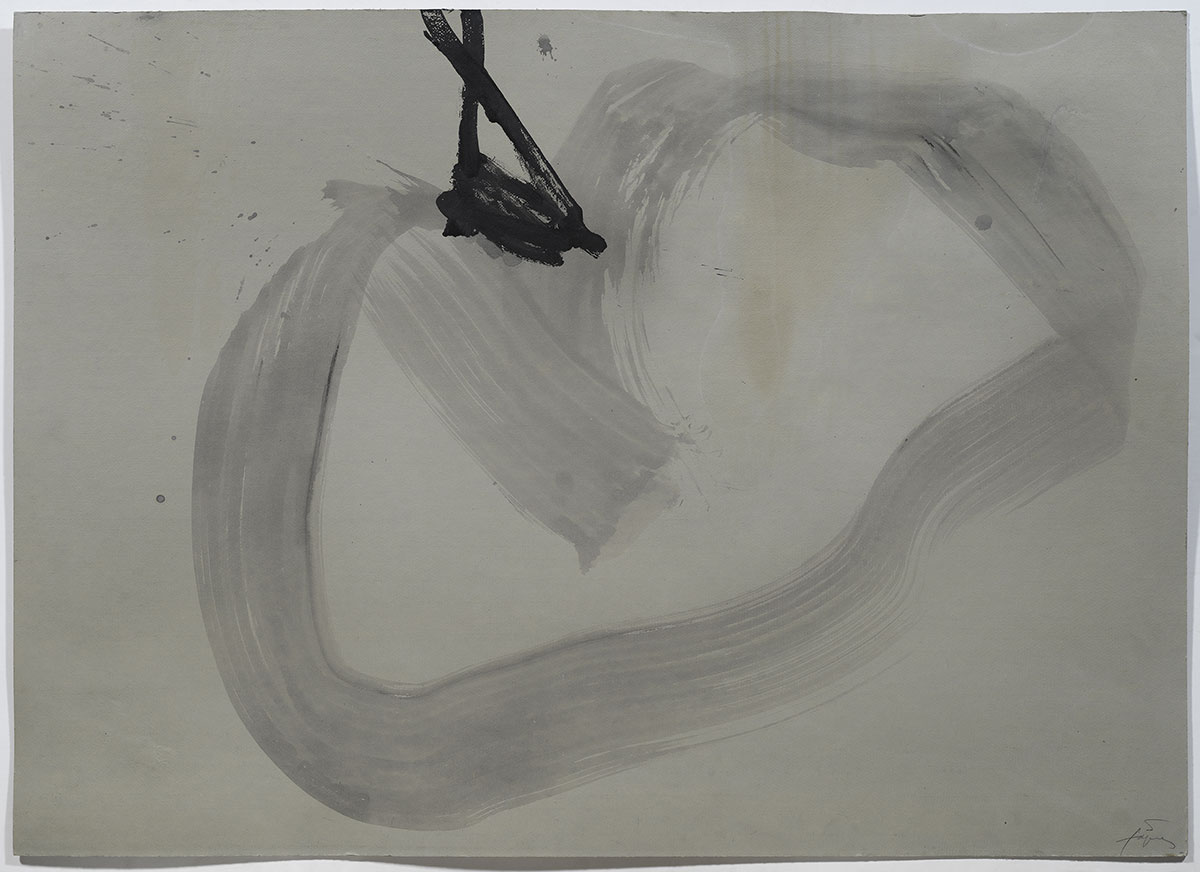 Antoni Tàpies, Sumie, 1980, India ink on cardboard, 76 x 106 cm, Fundació Antoni Tàpies, Barcelona, © Fundació Antoni Tàpies / Vegap. De la fotografia: FotoGasull