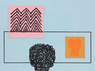 Jonathan Lasker, Picture With Alpine Quadrant, 2022, Oil on linen, 76 x 102 cm (30 x 40 in), © Jonathan Lasker, Courtesy the artist and Thaddaeus Ropac Gallery