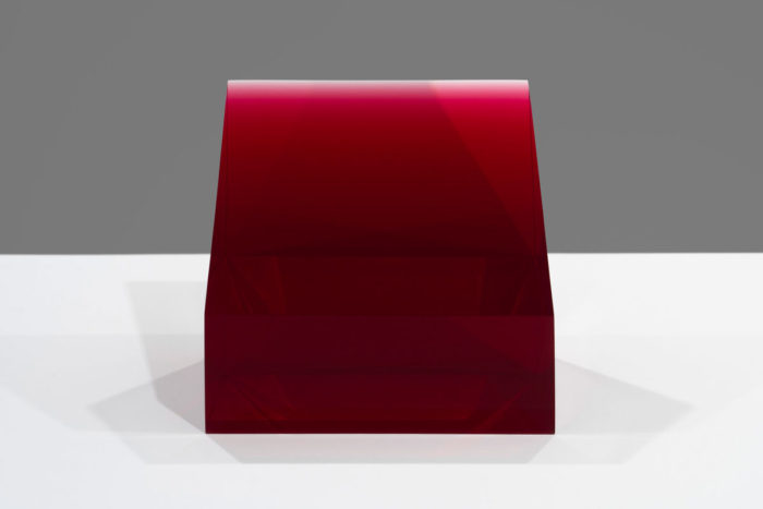 Peter Alexander, 9/27/18 (Ruby Block), 2018, urethane, 9" × 8" × 8" (22.9 cm × 20.3 cm × 20.3 cm), © Peter Alexander, Courtesy Pace Gallery