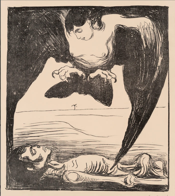 Edvard Munch, Harpy (litography, 1899), From The Rasmus Meyer Collection at Kode