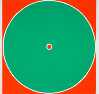 Vera Molnar, A kör négyszögesítése (Squaring the Circle), 1962–1964, oil on canvas; 110 x 110 cm, © Courtesy of the MNB Arts & Culture