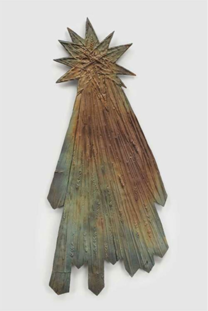 Kiki Smith, Sungrazer I, 2018, Bronze, 43 × 19 × 1 in | 109.2 × 48.3 × 2.5 cm, Edition of 3 + 1 AP, Courtesy Pace Gallery