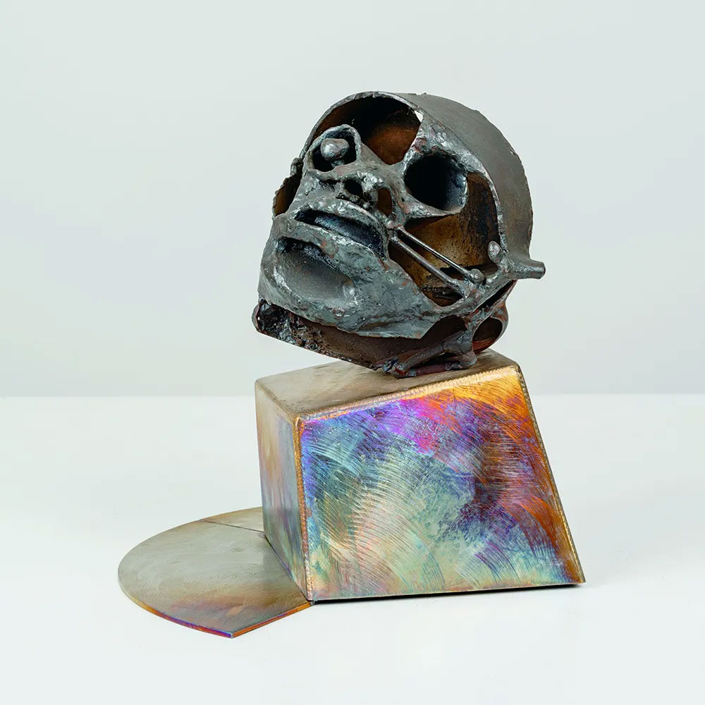 Richard Hunt, Hero’s Head, 1956 Welded steel 15.2 x 20.3 x 20.3 cm | 6 x 8 x 8 in., ©Richard Hunt, Courtesy White Cube Gallery